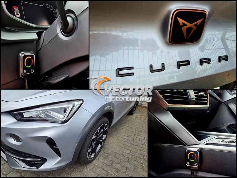 Cupra Formentor 2.0 TSI 4Drive (11/2020 -) accelerates faster with Drive Booster from Vector Tuning! Cupra Formentor 2.0 TSI 4Drive (11/2020 -) accelerates faster with Drive Booster from Vector Tuning!
